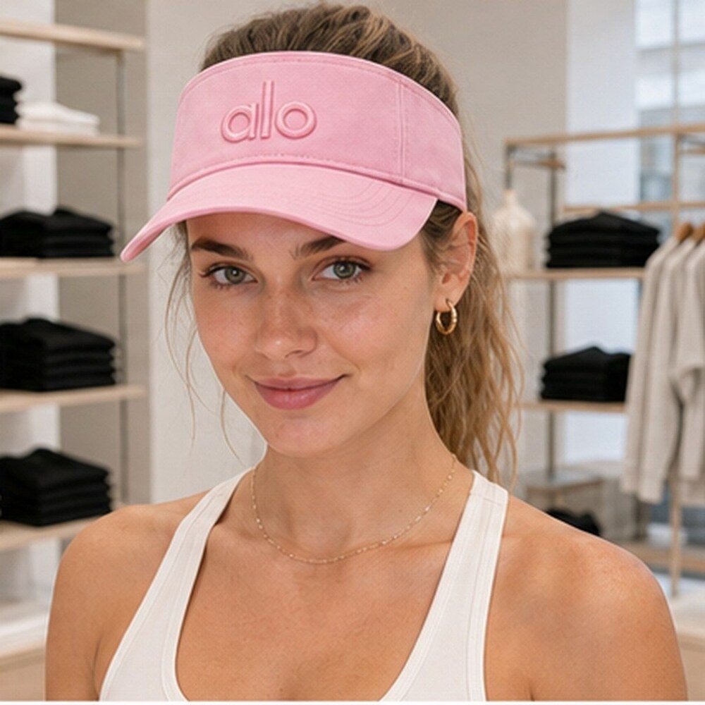 ALO Yoga Pink Golf Open Top Visor Hat NWT - Picture 7 of 8